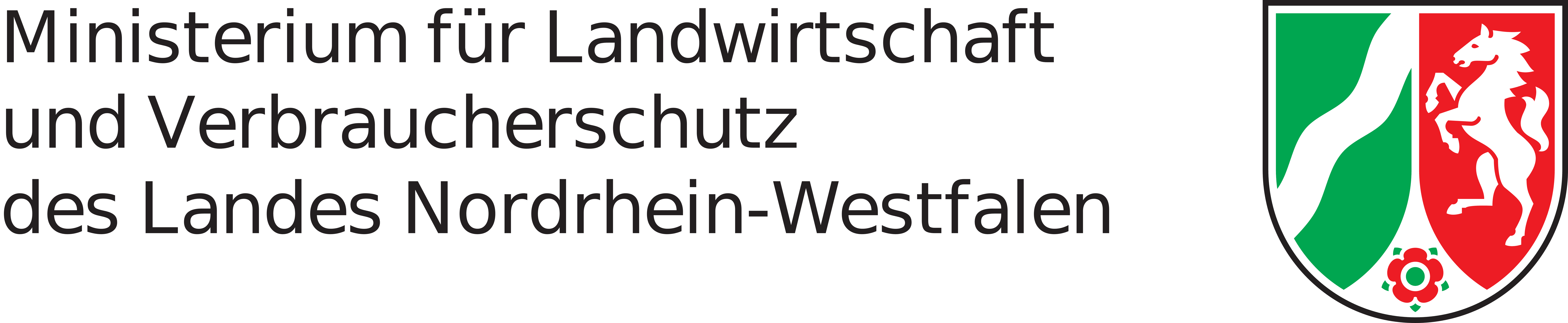 Wappen NRW mit Schriftzug Ministerium für Landwirtschaft und Verbraucherschutz